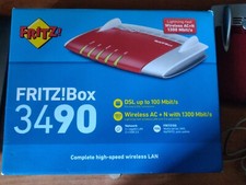 Fritz!Box 3490 Modem Router Wireless AC + N 1300 Mbit/s,  Fibra (VDSL) 