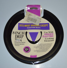 Sears PM32X147 8" Porcelain-Enameled Electric Range Drip Pan Black for Roper NEW