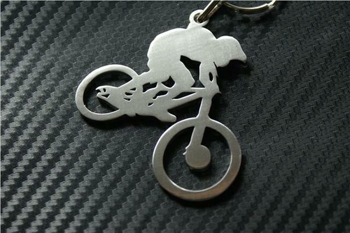 Mountain bike keyring down - keyring,