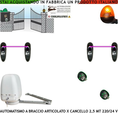 Kit elettrico 220 24v braccio - kit, 220/24v