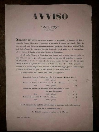 Foglio volante petrozzi - foglio, avviso