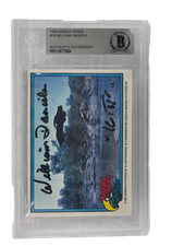 CARTA COLLEZIONABILE WILLIAM DANIELS FIRMATA KNIGHT RIDER DONRUSS #18 SLABBED BECKETT 2