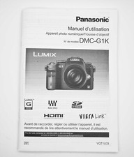 PANASONIC LUMIX DMC-G1K G1 MANUEL D'UTILISATION French Françaisuser manual