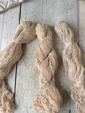 1 (3avail) matassa di canapa francese XIX secolo filo fibra naturale antico rustico 