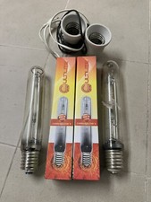 Lotto 2x LAMPADA HPS 400W AGRO CRESCITA FIORITURA INDOOR 2100 K + PORTALAMPADA