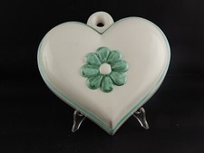 VINTAGE RARA FORMELLA CERAMICA DESIGNER LENE THUN CUORE VERDE VECCHIA THUN