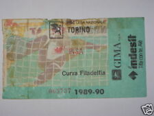 TORINO - PISA BIGLIETTO TICKET 1989 / 90