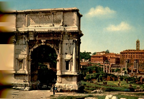 Cartolina arco tito roma - cartolina,