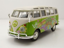 VW T1 Samba Bus Hippie Line verde modellino auto 1:25 1:24 Maisto