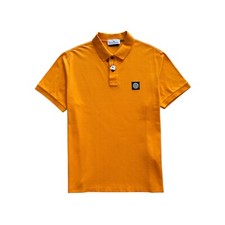 Polo Stone Island NUOVO senza Cartellino Uomo XXL Slim Arancione cotone