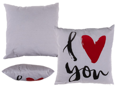Cuscino quadrato bianco love - cuscino,
