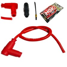 CAVO CANDELA PIPETTA NGK RACING COMPETIZIONE ROSSO silicone moto scooter go kart