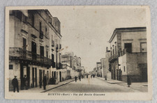 cartolina bari bitetto animata via beato giacomo viaggiata 1954 formato piccolo