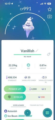 Pokemon shiny vanillite - go,