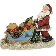 Babbo natale rosso slitta con