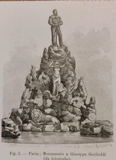 stampa antica PAVIA MONUMENTO