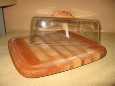 Porta formaggio Guzzini base in legno di ulivo