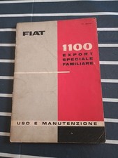 Libretto Uso E Manutenzione Fiat 1100 Export Speciale Familiare