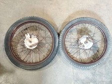 COPPIA RUOTE MOTO MORINI 125 2T ANNI 40 CARTER LUNGO (VA15)