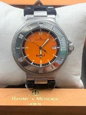 Orologio vintage anni 80 Baume & Mercier Formula S quadrante arancione...