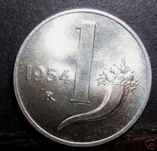 1 Lira 1954  da rotolino in