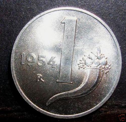 Lira 1954 rotolino in - lira, da