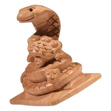  Figurina di serpente in legno