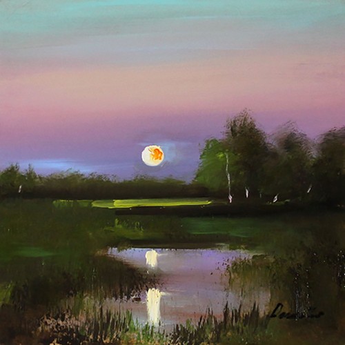Paesaggio quadro olio - paesaggio,