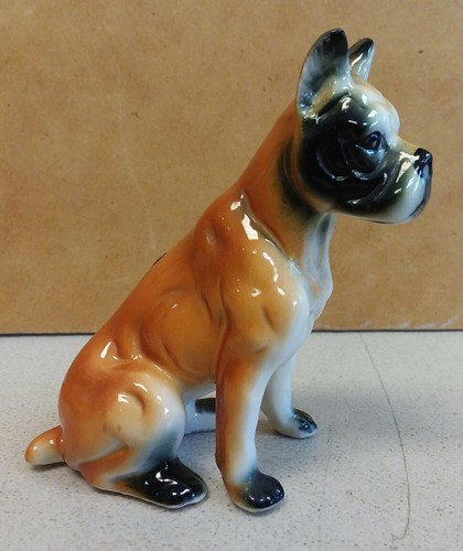 Statua cane porcellana boxer - cane,