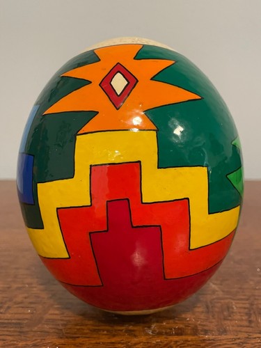 Hand painted ostrich egg - painted,