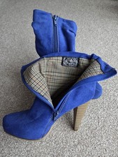 Stivaletti donna blu elettrico