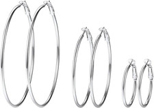 3 Paia Set Orecchini Donna