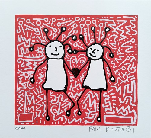 Paul kostabi serigrafia - kostabi,