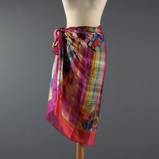 Pareo Maryan Mehlhorn Pura Seta Stampa Floreale Germania Second Hand Originale