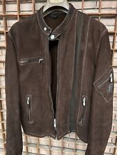 BELSTAFF RACING CAMOSCIO Ventola Pelle Traforata NeroMarrone RARO Malenotti Epoca S-M