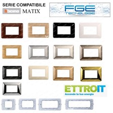 PLACCHE COMPATIBILI BTICINO MATIX PLACCA 2 3 4 6 MODULI SUPPORTI 502 503 504 506