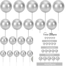 20 pezzi palline rosa bianco