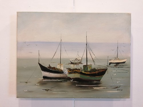 Peinture marine huile - marine,