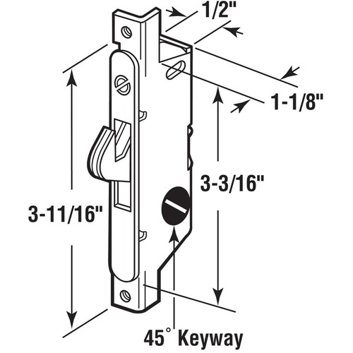 Lucchetto mortise acciaio - lucchetto,