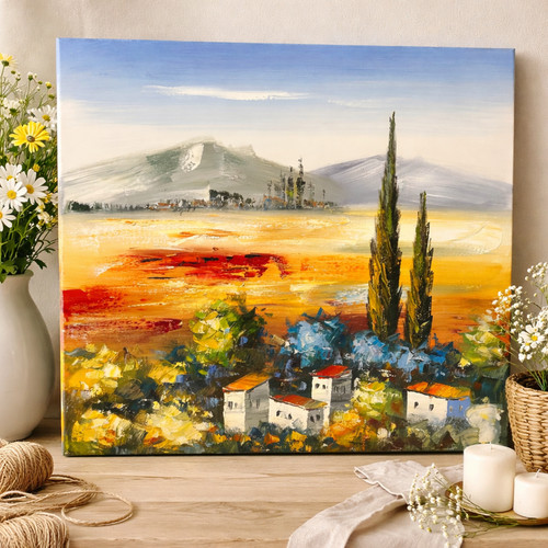 Quadro paesaggio stile toscano