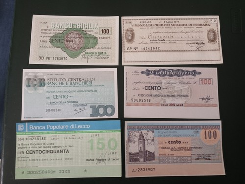 Lotto mini assegni in - di, 6