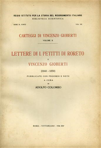Gioberti vincenzo carteggi - gioberti,vincenzo.,