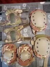 Set protezioni ginocchia e gomiti in vegetato militaria soft-air forze speciali