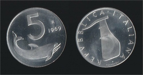 Lire 1969 delfino timone - delfino,
