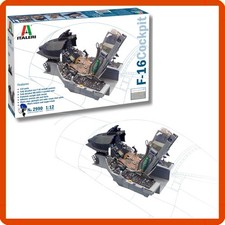 modellismo statico aerei militare model kit modellino Italeri 1/12 F16 Cockpit