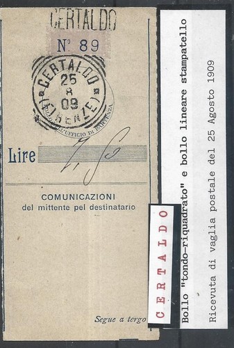 1909 annullo e bollo - 1909,