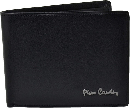 Portafoglio uomo nero - nero, pelle