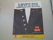advertising Pubblicità 1984 JEANS LEVIS LEVI'S 501