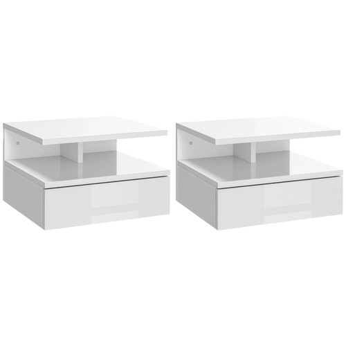 Homcom set comodini moderni - set,