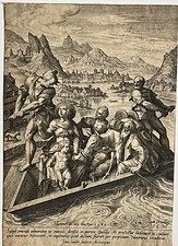 1582 - J. SADELER - MARTEN DE VOS - SACRA FAMIGLIA - FUGA IN EGITTO